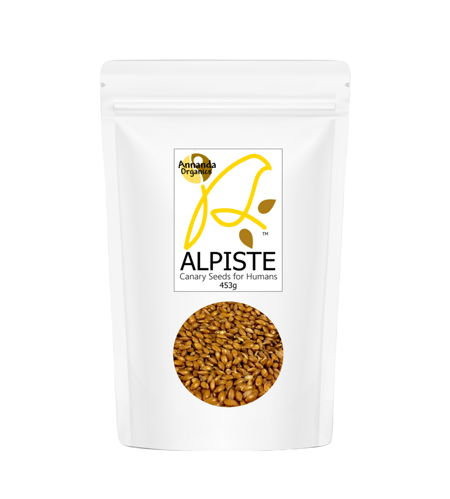Yellow alpiste seeds, canary seeds for humans