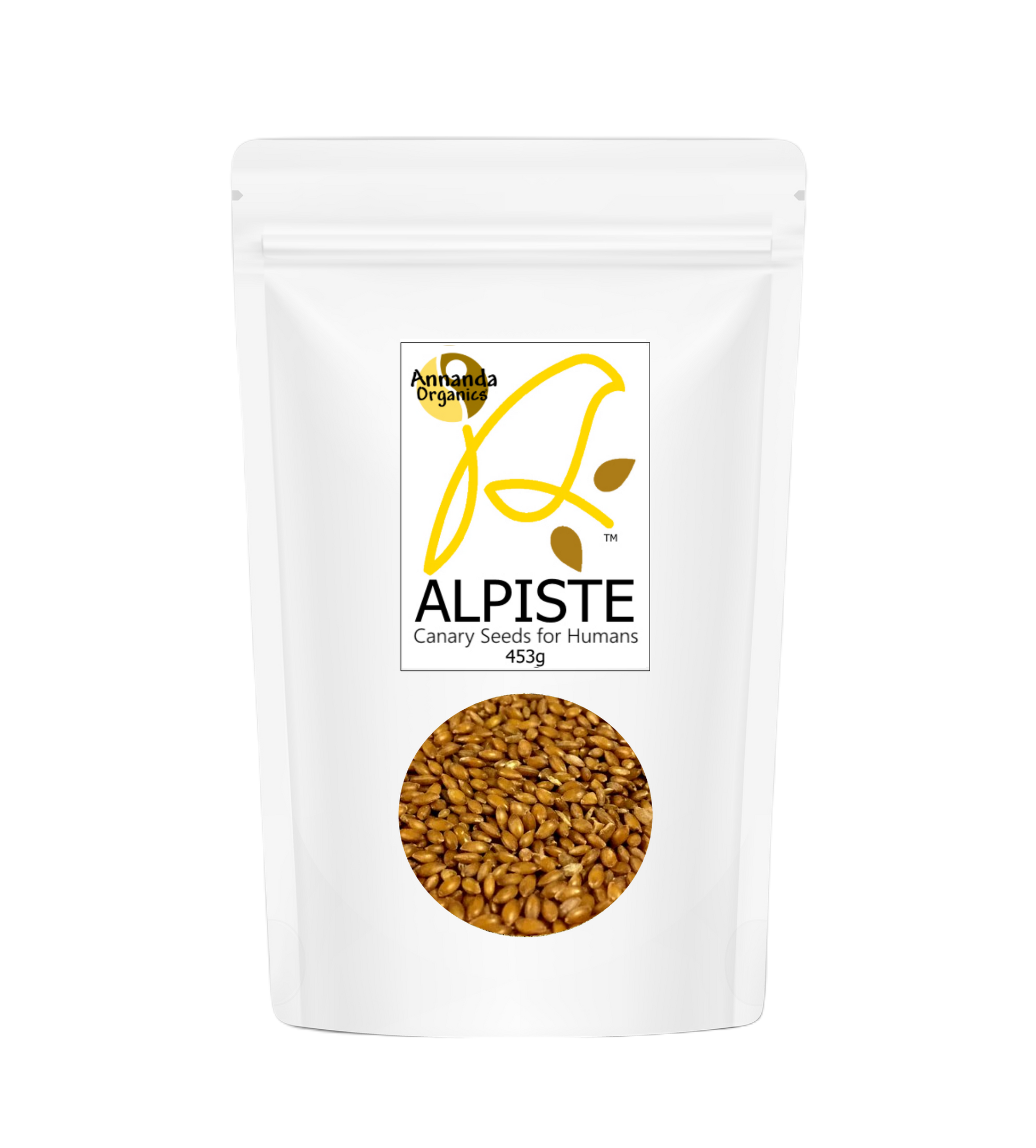 Yellow alpiste seeds, canary seeds for humans